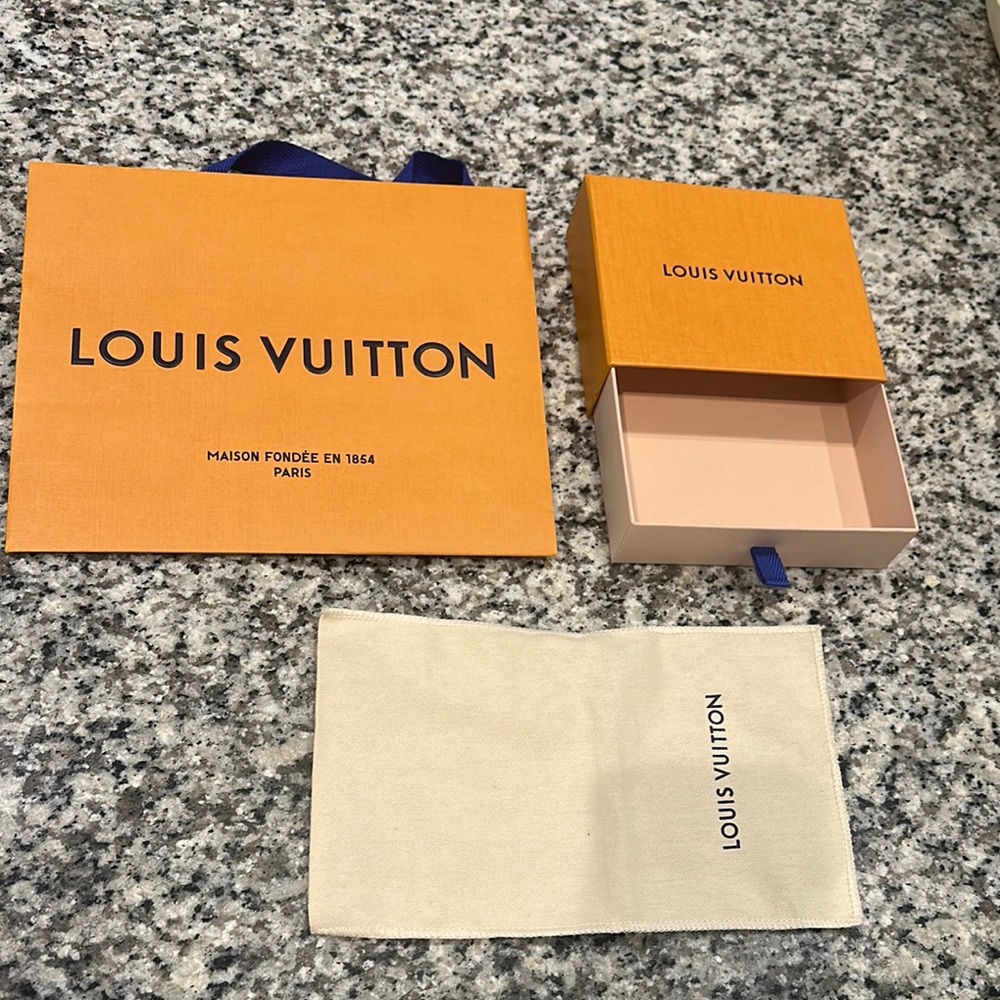 Louis Vuitton Orange & Cream Garment/Storage Bag Set